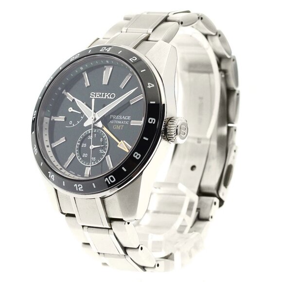 SEIKO Presage SARF003/6R64-00C0 GMT green Dial Automatic Men's Watch - Picture 1 of 12